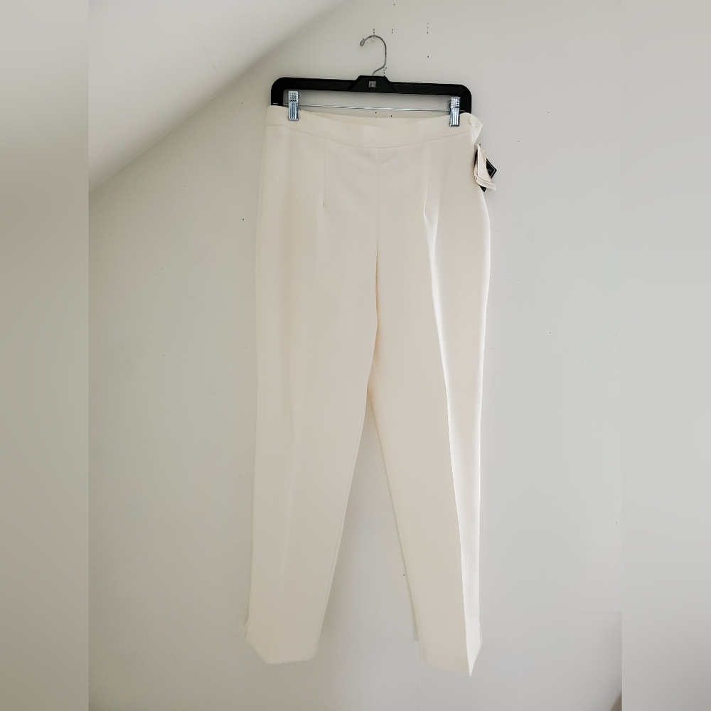 90s Vintage Deadstock Cream White Dress Pants Size 12